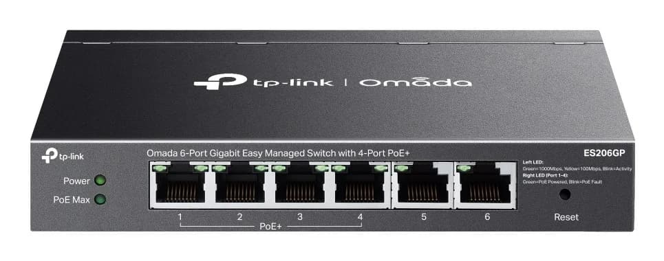 Tp Link Es206gp Omada 6 Port Gigabit Easy Managed Desktop Switch 4 Port Po