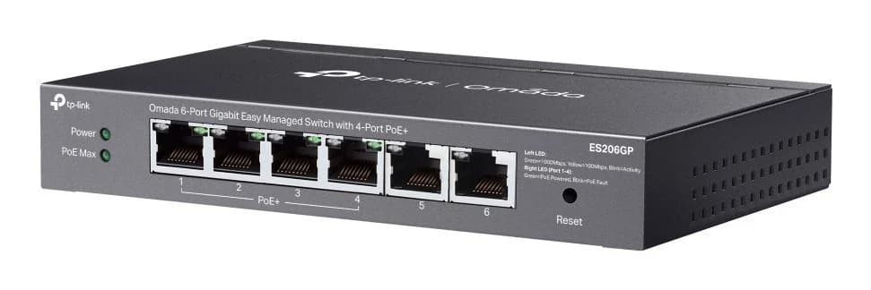 Tp Link Es206gp Omada 6 Port Gigabit Easy Managed Desktop Switch 4 Port Poe