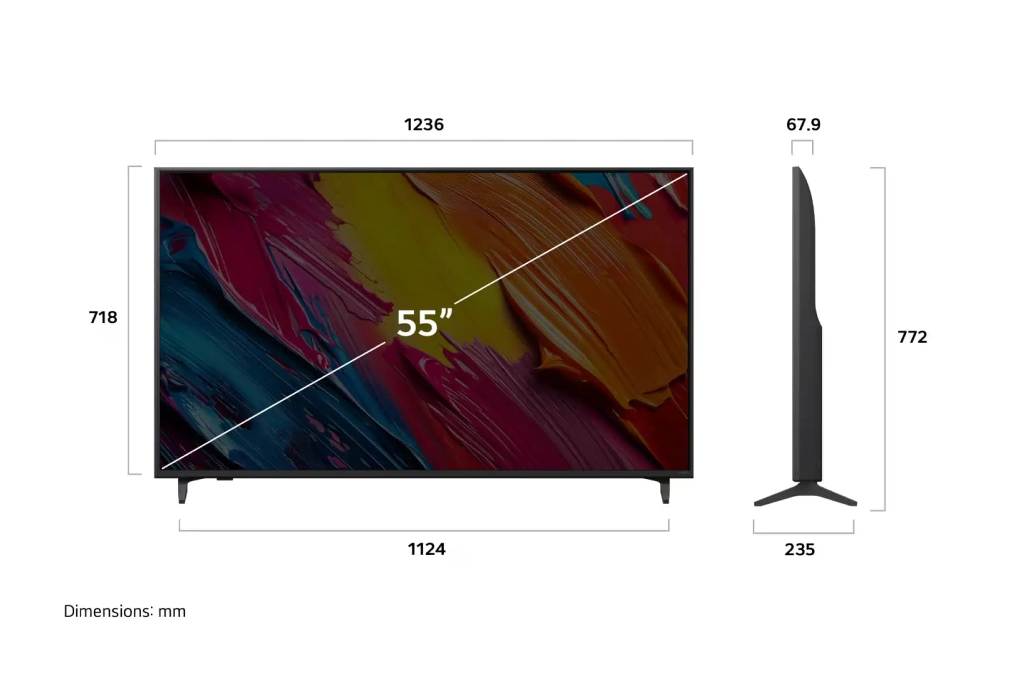 Lg 55 Inch Qned70 Ai 4k Smart Tv Ai Magic Remote Hdr10 Webos25 55qne